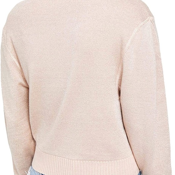 Free People -NWT- Starry Nights Shimmer Sweater- Cream Puff- Size: Medium - Picture 2 of 8